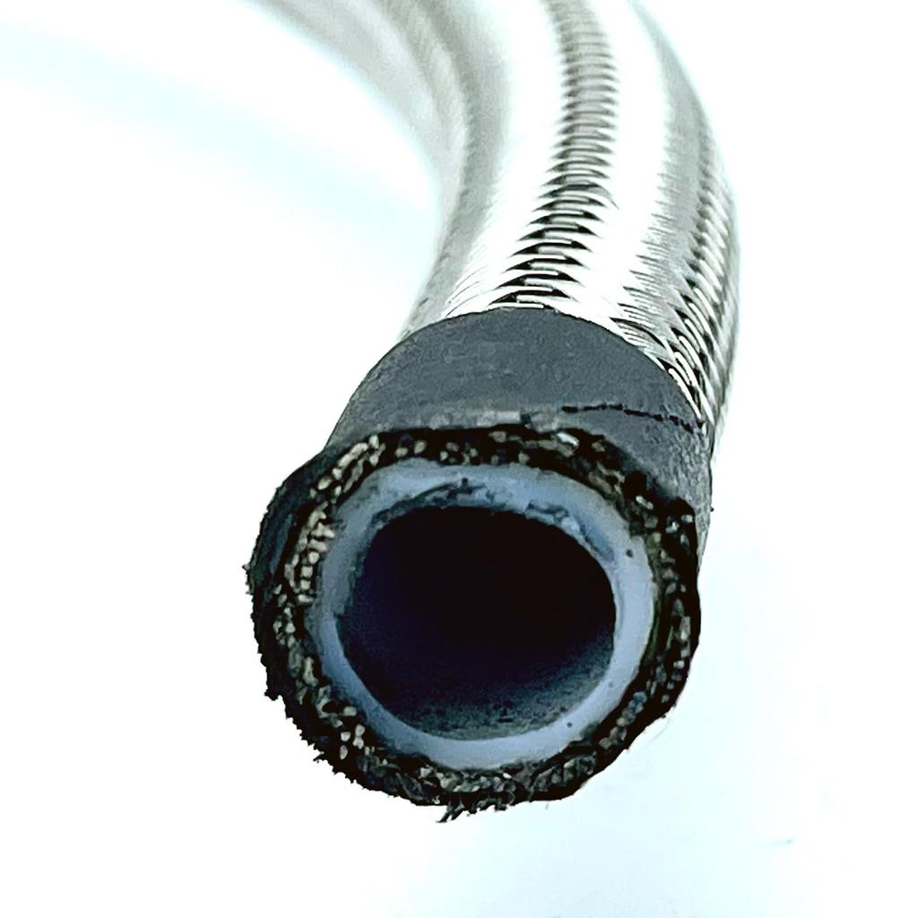 LEXOR Stainless Steel Mesh Hose AN6 1m PTFE Fuel Fuel Gasoline Line Tube