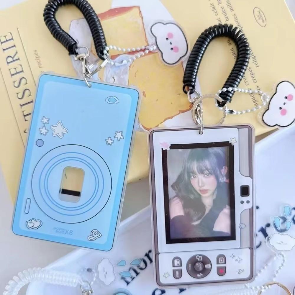 Keychain Pendant Acrylic Card Holder 3 Inch Kpop Photocard Holder for Backpack Accessory