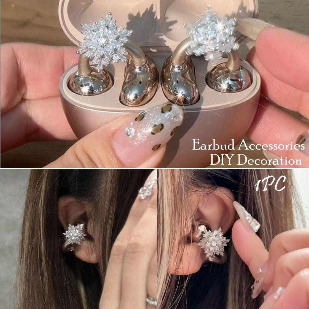Новые вращающиеся наушники, диаметр пряжки, сделай сам, циркониевый зажим для украшения наушников, декоративные съемные аксессуары для наушников