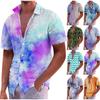 Men'S Casual Loose Fitting Short Sleeved Shirt Fashionable Lapel Shirt Top