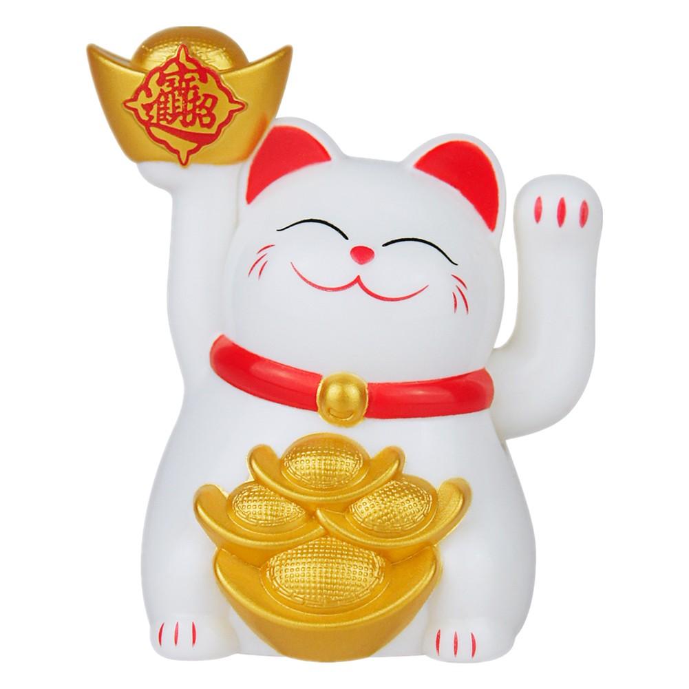 Chinese Lucky Cat Large Gold Maneki Nice Neko Waving Hand Paw Up Wealth Prosperity Welcoming Good Luck Waving Cat Birthday Gift Idea Decor
