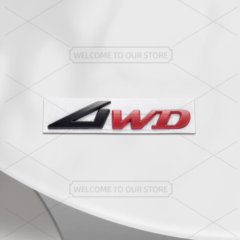 Car 3D Metal 4WD AWD Body Emblem Badge Decals Auto Tail Sticker For G80 GV70 GV80 GV60 G70 G90 GV90 Essentia I20 I30 Tucson