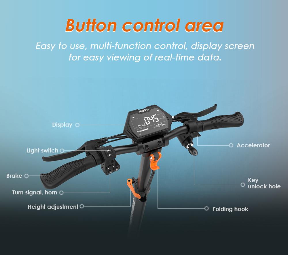 KuKirin Электросамокат G2 Pro, версия 2024, 600 Вт бесщеточный двигатель, аккумулятор 48 В 15.6 Ач, 9-дюймовые резиновые вакуумные шины, максимальная скорость 45 км/ч