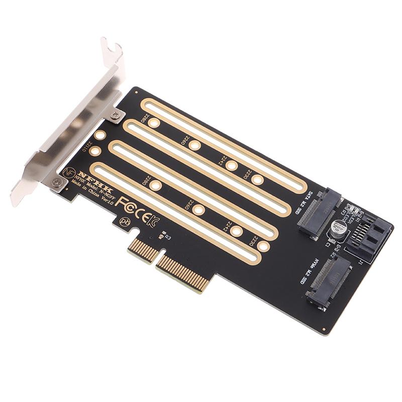 Nvme M.2 Ssd To Pcie 3.0 4.0 X4 Adapter Card Sata M.2 Ssd To Sata Adapter Card