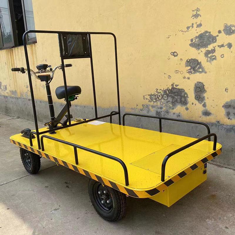 Electric 1-Ton Flatbed Cart for Orchard, Greenhouse, and Construction Cargo Transport