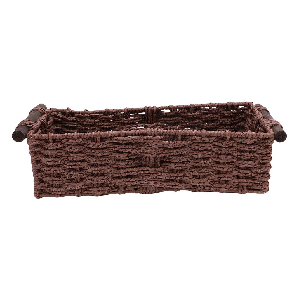 Корзина для хранения из бумажной веревки Ручная работа Плетеная Декоративный контейнер для хранения Накладка на бачок унитаза Бумажная корзина для полок Столешница