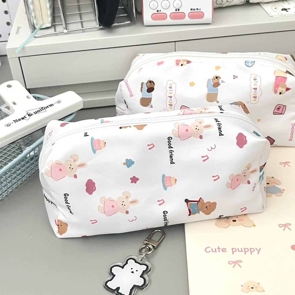 1 шт. Милый мультяшный пенал для детей с изображением животных, кавайный медведь, щенок, канцелярская сумка, большая вместимость, сумка для ручек, школьные принадлежности
