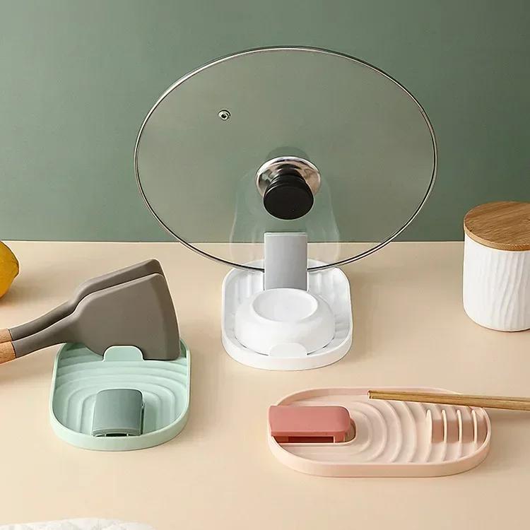 Кухонная пластиковая подставка для крышки кастрюли, держатель для крышки кастрюли, подставка для слива, подставка для слива, ложка для супа, палочки для еды, стеллаж для хранения, держатель для дома, новинка