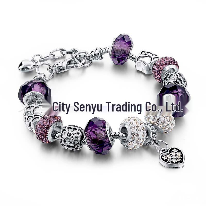 Винтажный рождественский браслет из бусин для женщин с европейским и американским влиянием, ажурный дизайн, бусины в виде рождественских шляп, ювелирное изделие в стиле Pandora