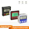 Digital Inclinometer 360 Degree Mini Electronic Goniometer Protractor Angle Finder Magnetic Base Level Box Angle Measuring Tools