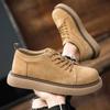 Мужские базовые ботинки повседневные ботинки из натуральной кожи удобные классические туфли-оксфорды на плоской подошве с круглым носком на шнуровке дышащая обувь для отдыха на открытом воздухе