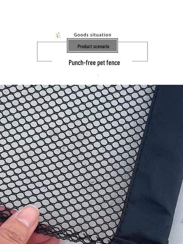 Retractable Pet Gate: Indoor Safety Net for Dogs & Cats, No-Drill Isolation Fence for Stairways & Hallways