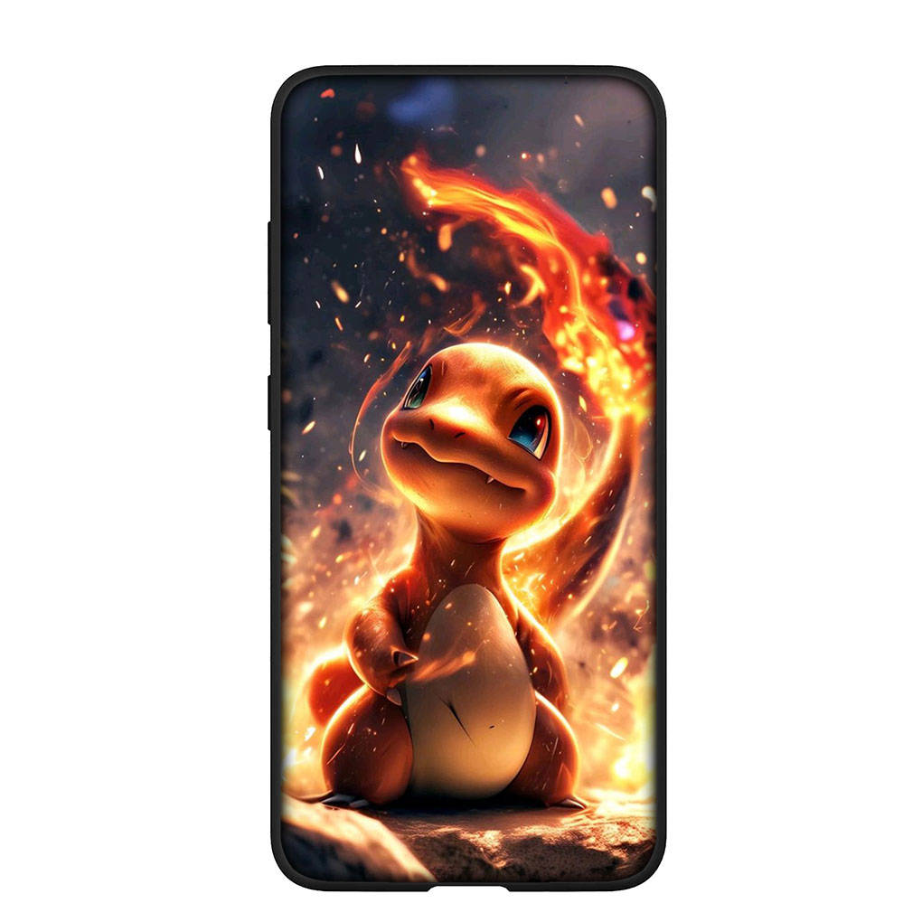 Чехол для телефона Samsung Galaxy S23 S24 iPhone 16 15 14 Xiaomi Redmi Note 13 12 11 Plus 10 Pro Max OPPO Huawei Anime Pikachu Pokemon GO Charmander Cover
