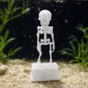 Fish Tank Decoration Dancing Skeleton Aquarium Bubbler, Air Driven Dynamic Ornament, Funny Bubbler Turtle Landscaping with 1m Tube And Suction