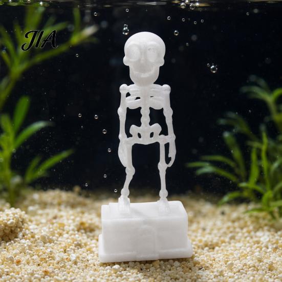 Fish Tank Decoration Dancing Skeleton Aquarium Bubbler, Air Driven Dynamic Ornament, Funny Bubbler Turtle Landscaping with 1m Tube And Suction