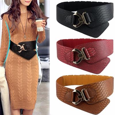 Atmospheric Ultra Wide Girdle Women Elastic Belt Elegant Ladies 1Pc Dress Decor Waistband