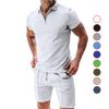 Men's Tracksuit Set Polo Shirt and Short Summer Outfits Fashion Casual Short Sleeve Short Set 2 Piece