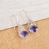 Natural Iolite Gemstone 925 Sterling Silver Jewelry Drop/Dangle Earrings 1.64" CE-1-5
