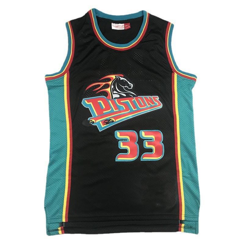 Mens Detroit Pistons Basketball Jersey With Embroidered Name Number - Rose 25 Griffin 33 Drummond 0 Thomas 10 Rodman