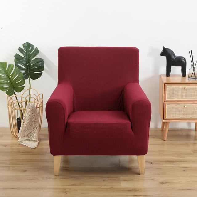 Club Tub Chair Slipcover ,Stretch Spandex Removable Geometric Pattern Armchair Covers ,Small Sofa Furniture Protector Used For Family Room