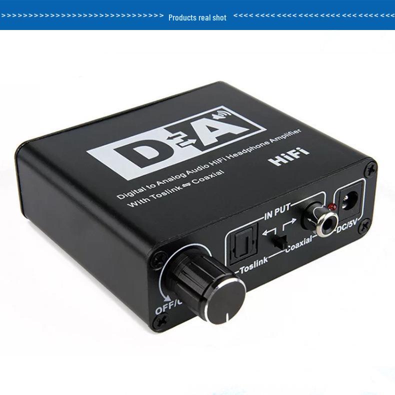 5.1 Channel Digital To Analog Audio Converter with Adjustable Optical Coaxial To 3.5mm Output