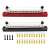 Ground Power Distribution Block Battery Bus Bar Positive Negative Insulated Busbar Terminal for Auto Car Boat Caravan RV