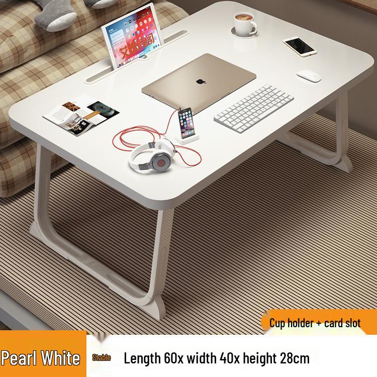 Compact Folding Bedside Table - Study Desk & Laptop Stand