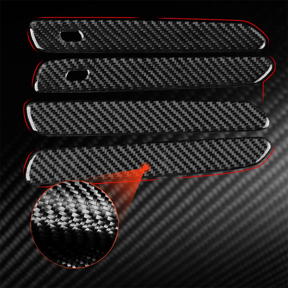 4pcs Carbon Fiber Car Door Handle Stickers For BYD Seal 22-25