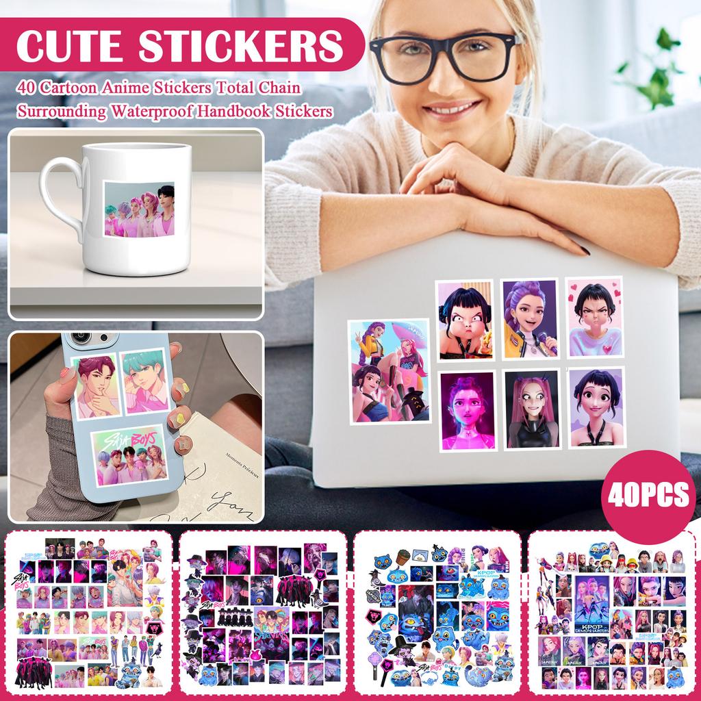 Cartoon Anime Sticker Pack For Laptop, Water Bottle, Skateboard, Luggage, And Journal Decoration