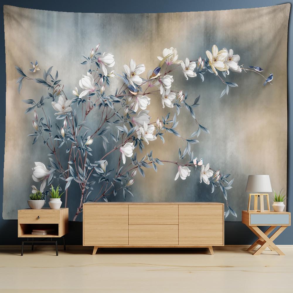 Лесная хижина гобелен настенная картина маслом фон ткань печать психоделическое колдовство богемный декор