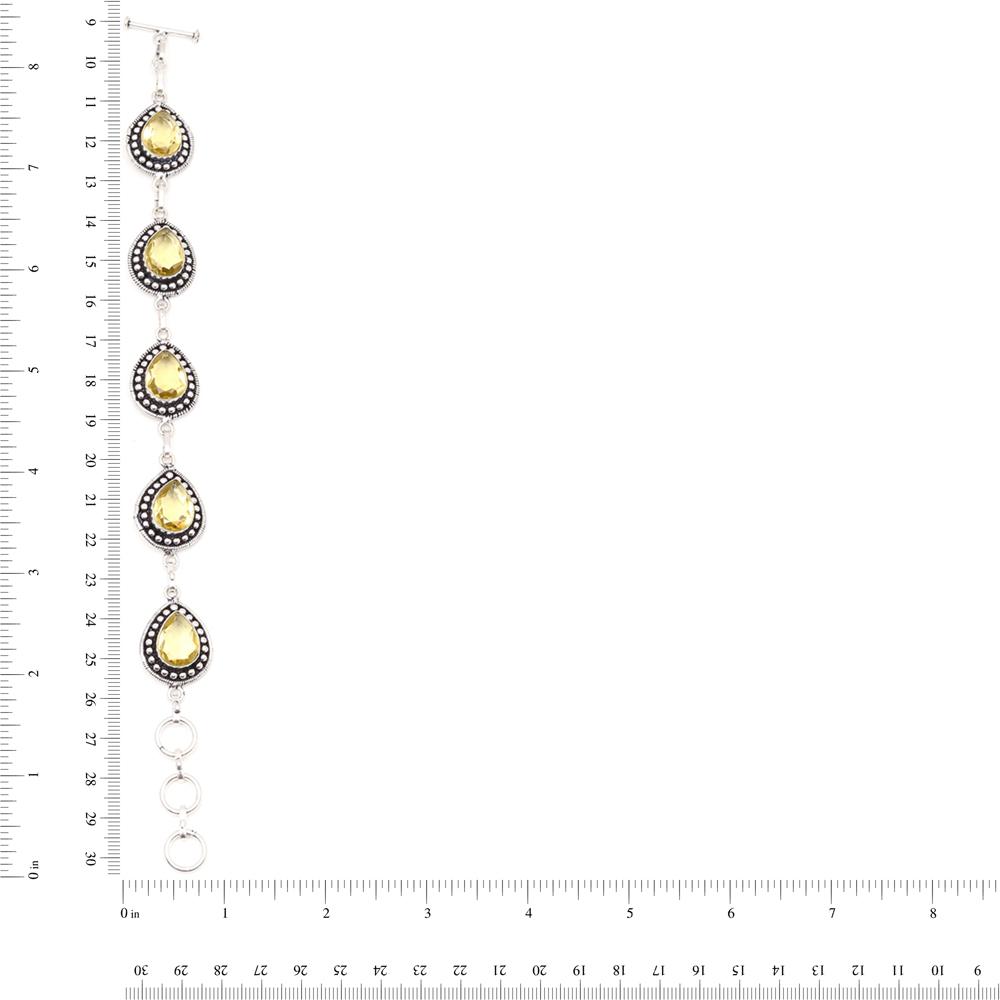 Lemon Topaz Gemstone Friends Jewelry Necklace Set 18-20''