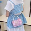 Pattern Frozen Snowflake Childrens Small Crossbody Bag With Sequin Material