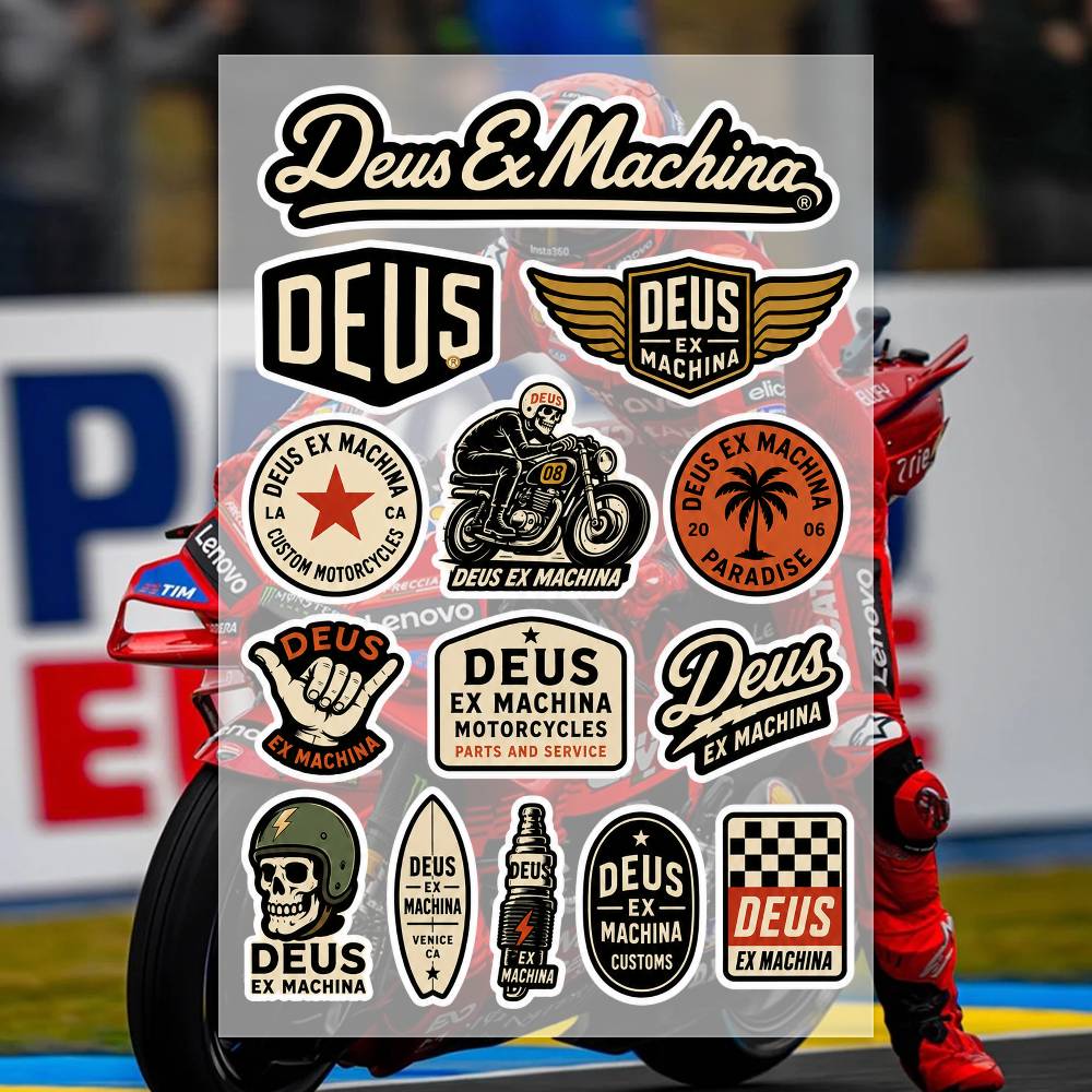 D-Deus ex M-Machina Decal Set High Quality Printed and Cut Stickers Motorcycle Sticker
