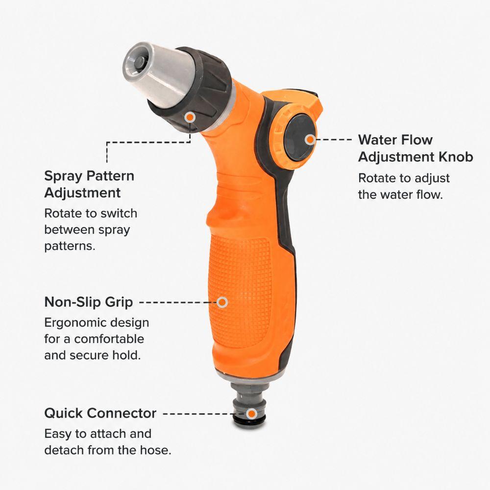 ABS, TPR Garden Hose Sprayer Leakproof Garden Spray Nozzle Durable Watering Nozzle  Washing Cars