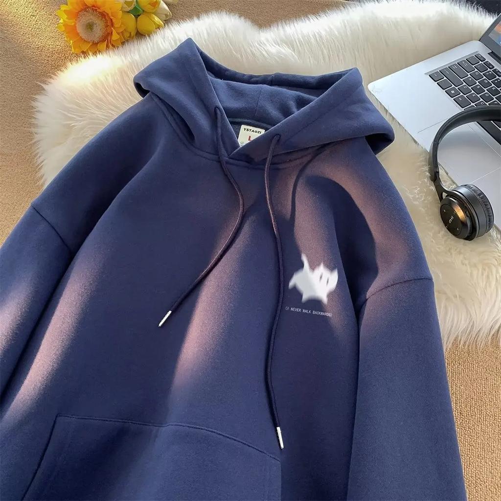 Men's casual hooded sweatshirt fashionable cat-print streetwear comfortable and fitted hoodie fashionable men's style