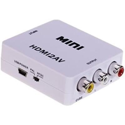 Преобразователь AV в HDMI 1080P Mini RCA Composite CVBS AV в HDMI Видео Аудио Преобразователь Адаптер Поддержка PAL/NTSC