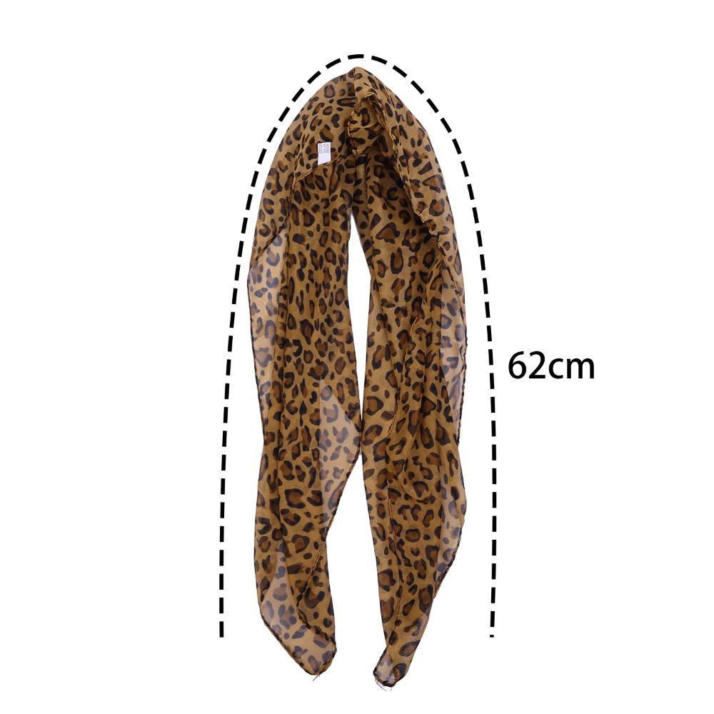 Thin Headband Leopard Print Neckerchief Fashionable Hairband Women