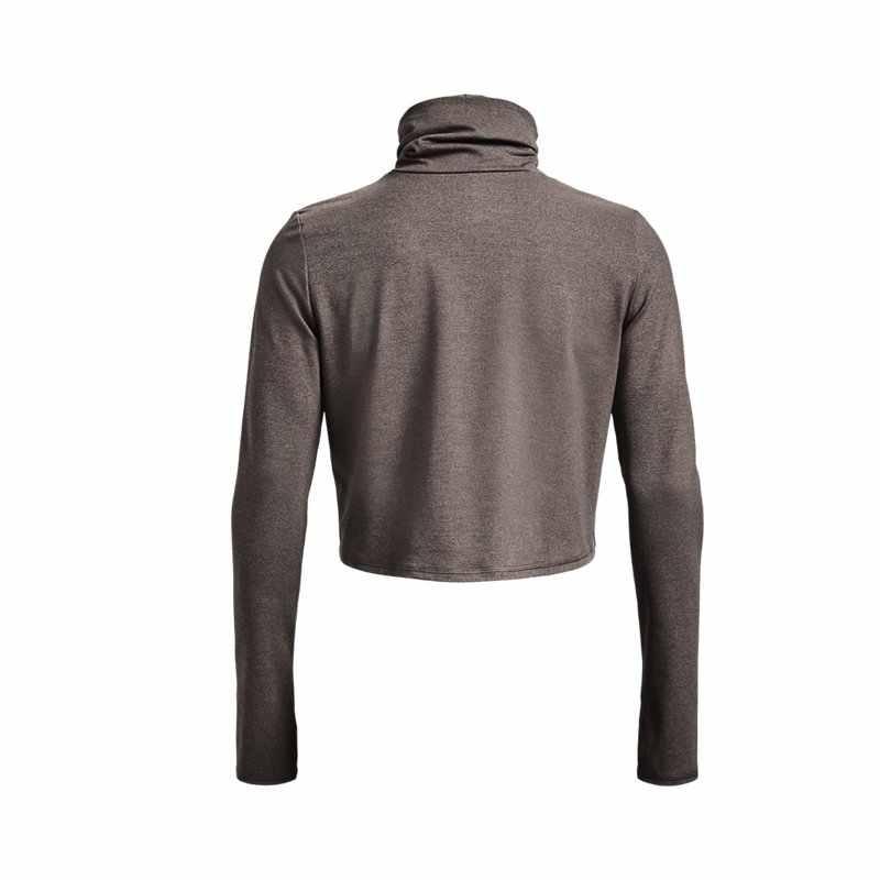 Under Armour Turtleneck Fitted Long Sleeved T Shirt Women's Brown 1374493-176