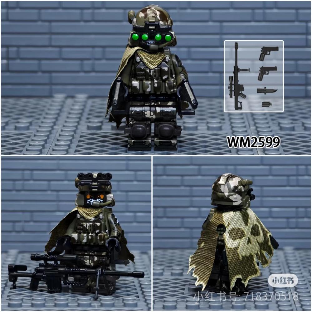 WM6147 WM6168 WM6169 Military Series SWAT Special Forces Building Block Commando Soldier City Police Cap Mini Action Figure Toys