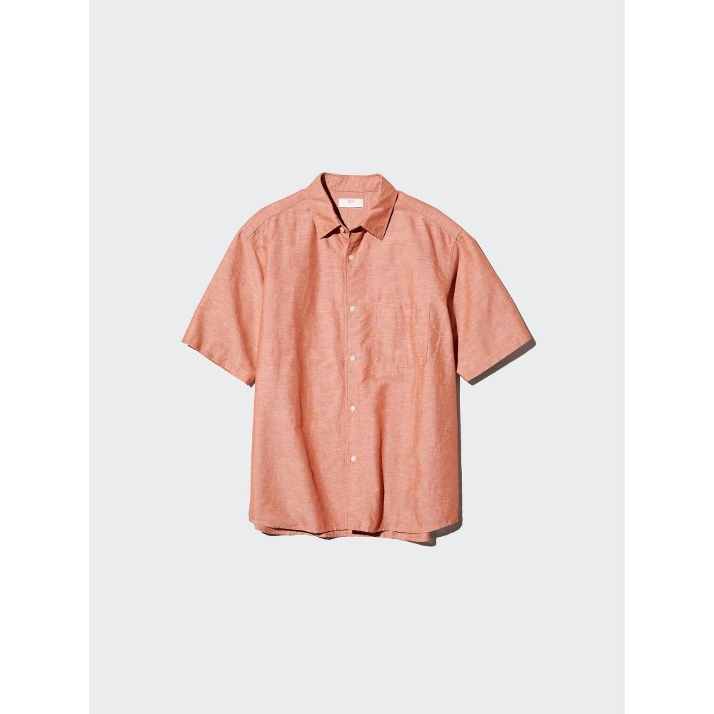 Uniqlo Японская хлопково-льняная рубашка