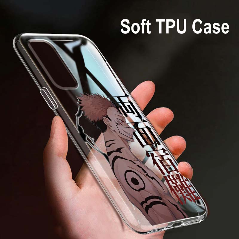 Jujutsu Kaisen Gojo For OPPO Reno7 SE 6 5 Z F 4G 5G Find X2 X3 Neo Lite Pro Plus Transparent Soft Phone Case Coque