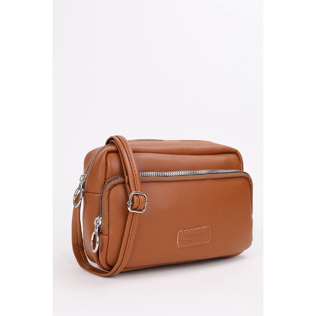 Women's Black 2-compartment Adjustable Strap Shoulder And Crossbody Bag