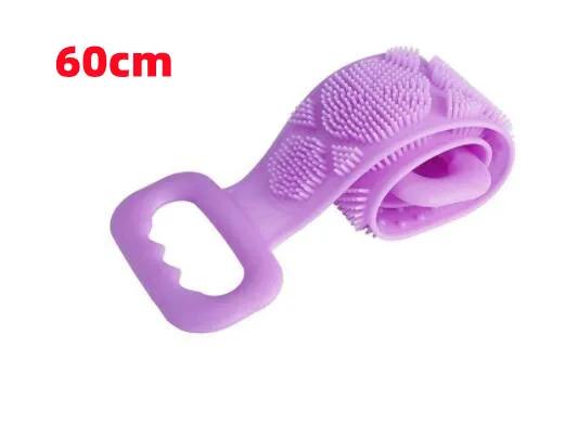 Body Silicone Brush Double Sided Strong Shower Long Strip Back Scrub Towel For Scrub Body Exfoliating Sponge Massage Clean Tools