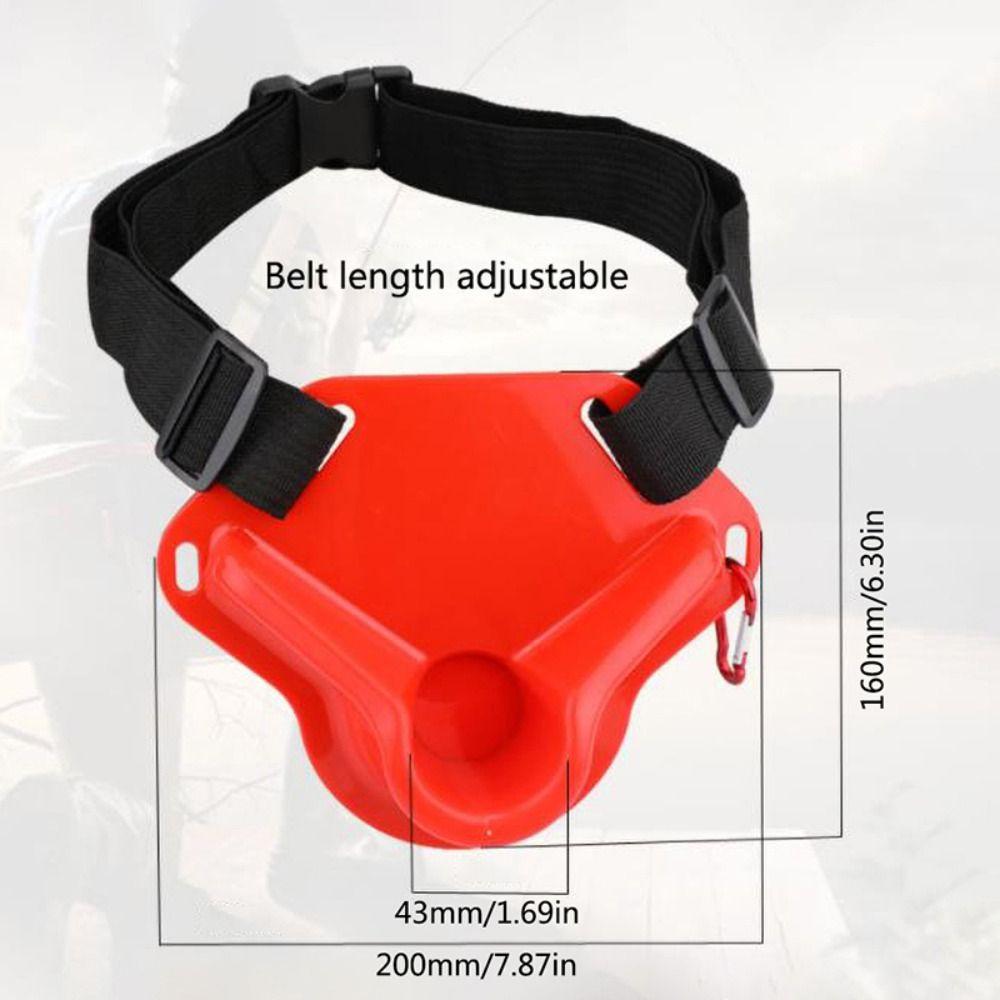 Adjustable Fishing Fighting Belt ABS Material Belly Pole Fish Rod Holder Safety Buckle Lightweight Fishing Waist Belt Fishermen