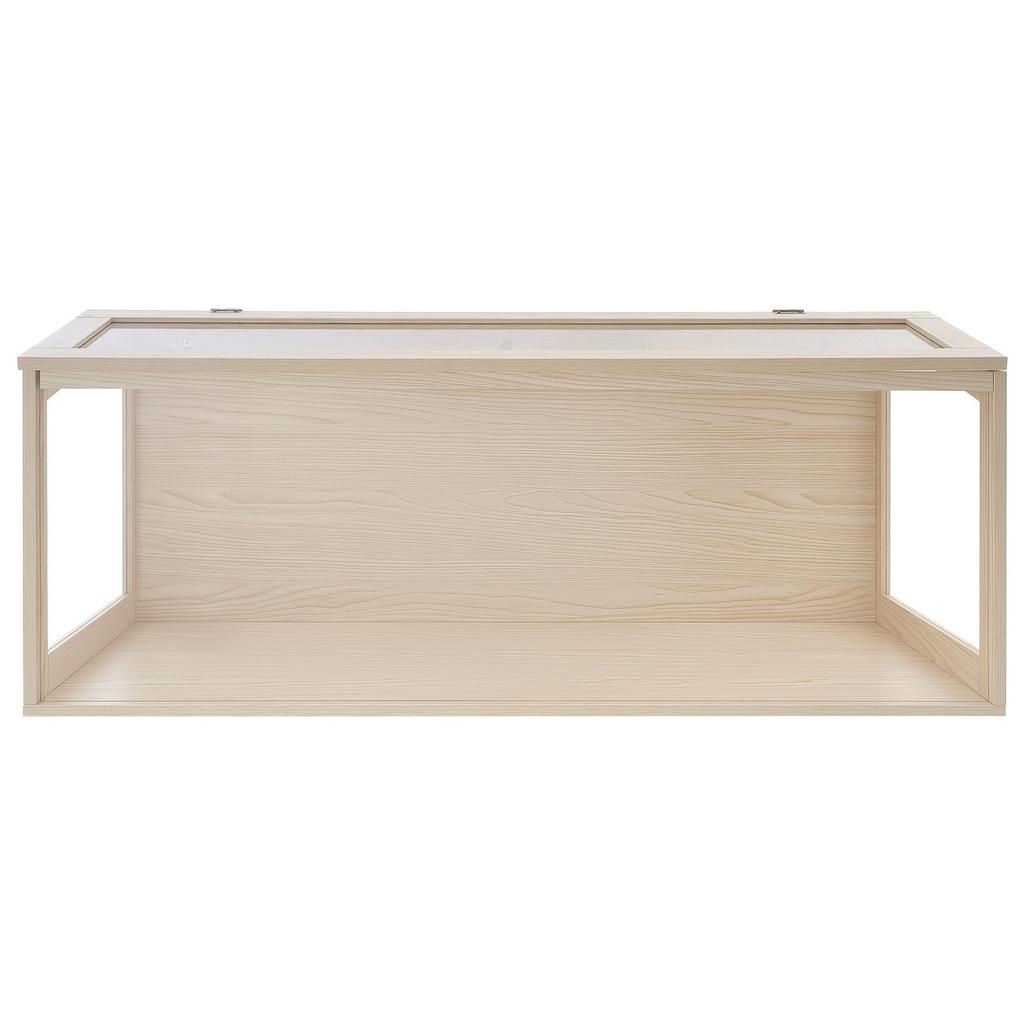 Wooden Hamster Cage 1220 x 510 x 510 mm 270° Viewing Hamster Habitat, Chewproof Acrylic Small Animal Cage with Openable Top, Large Pet Enclosure for