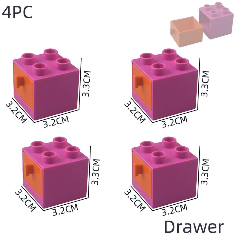 Большие Строительные Блоки Дом Аксессуары Части Крыша Окно Стена Строительство Собирать Кирпичи Образовательные Игрушки Для Детей Подарок