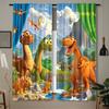 2 шт. Шторы с принтом динозавров, подходят для декора спальни, гостиной, кухни, декора дома, декора окон