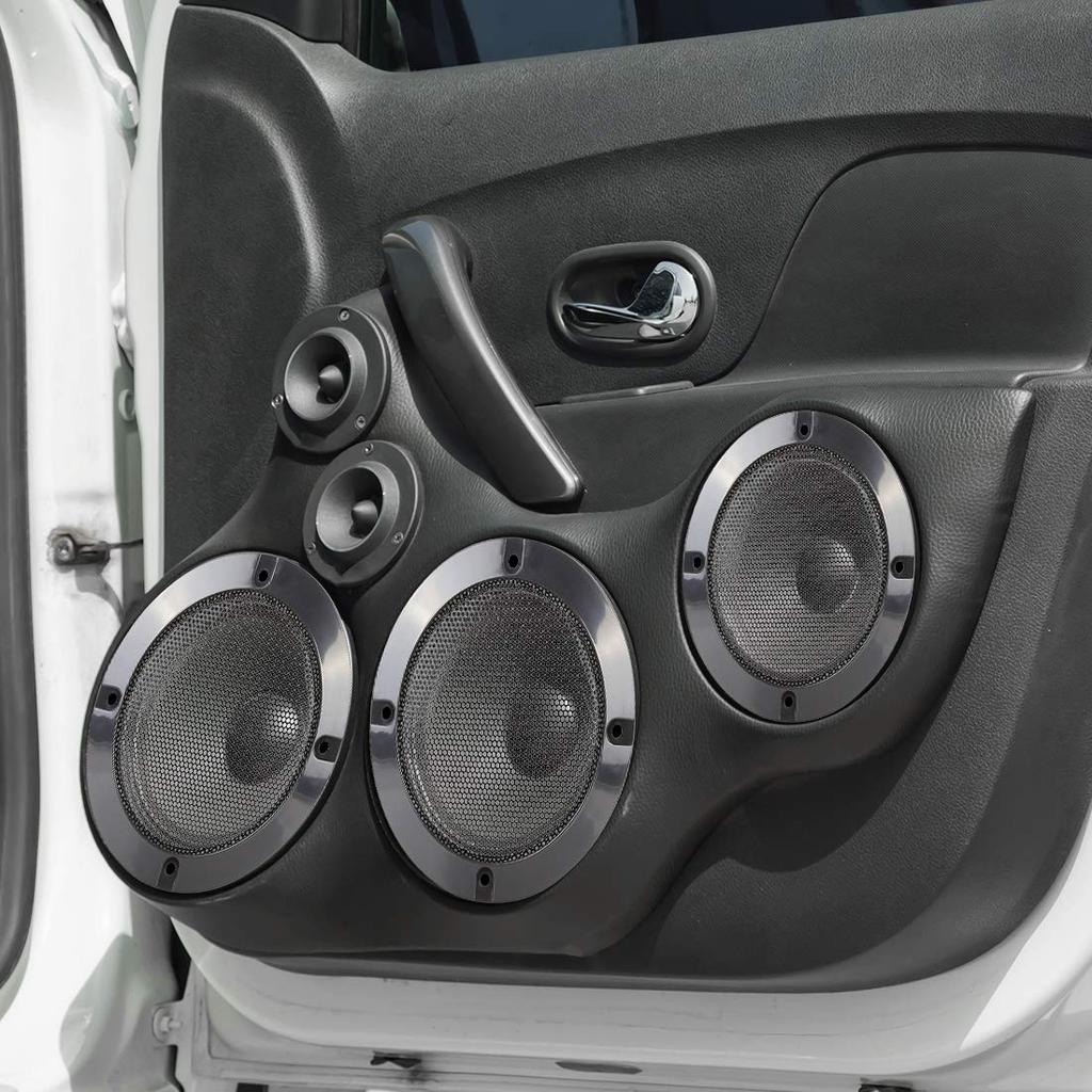 uxcell Speaker Grille Glossy Audio Speaker Cover Mesh Subwoofer Grille Protector Metal Black 2 Pack 4 Inch