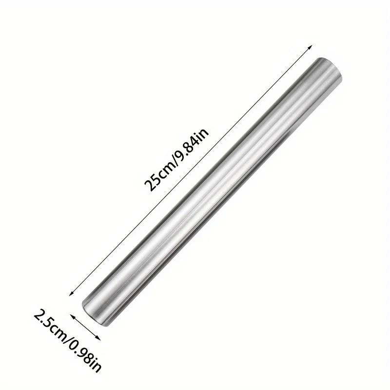 Christmas Baking toolsSimple Stainless Steel Rolling Pin Suitable for bakingverysuitableforrollingsugarpieWontonandpizzadough