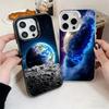 Звезды Земли Космос Вселенная Ударопрочный Чехол для Телефона для iPhone 17 Air 16 16E 15 Pro Max 14 Plus 13 Mini 12 Задняя Крышка Защита от Падений Забавный